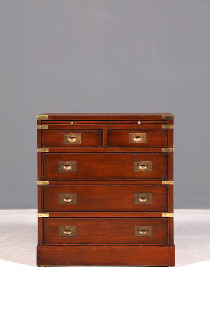 Wunderschöne Maritime Kommode Englisch Military Chest Schrank Schubladenkommode Wäschekommode Antik