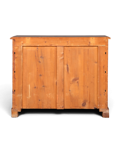 Hauptstadt Möblerei Gründerzeit Kommode aus massivem Holz, Rückansicht des antiken Louis Philippe Sideboards um 1890
