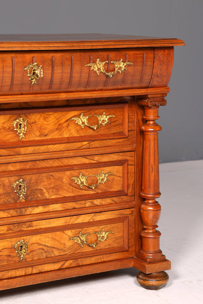 Edle Gründerzeit Kommode Louis Philippe Antik Sideboard Schubladenkommode Wäschekommode um 1890