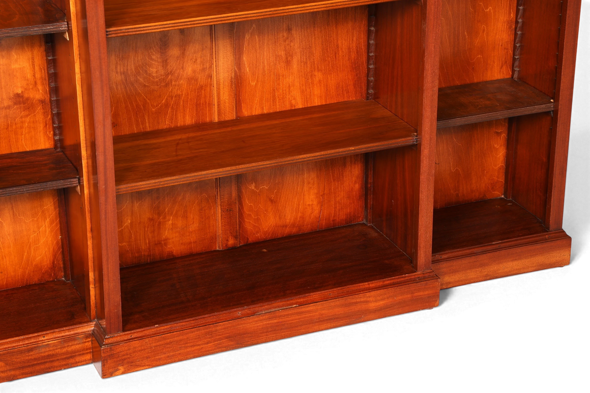 Hauptstadt Möblerei englisches Bücherregal aus echtem Holz mit höhenverstellbaren Einlegeböden in warmer Holzoptik