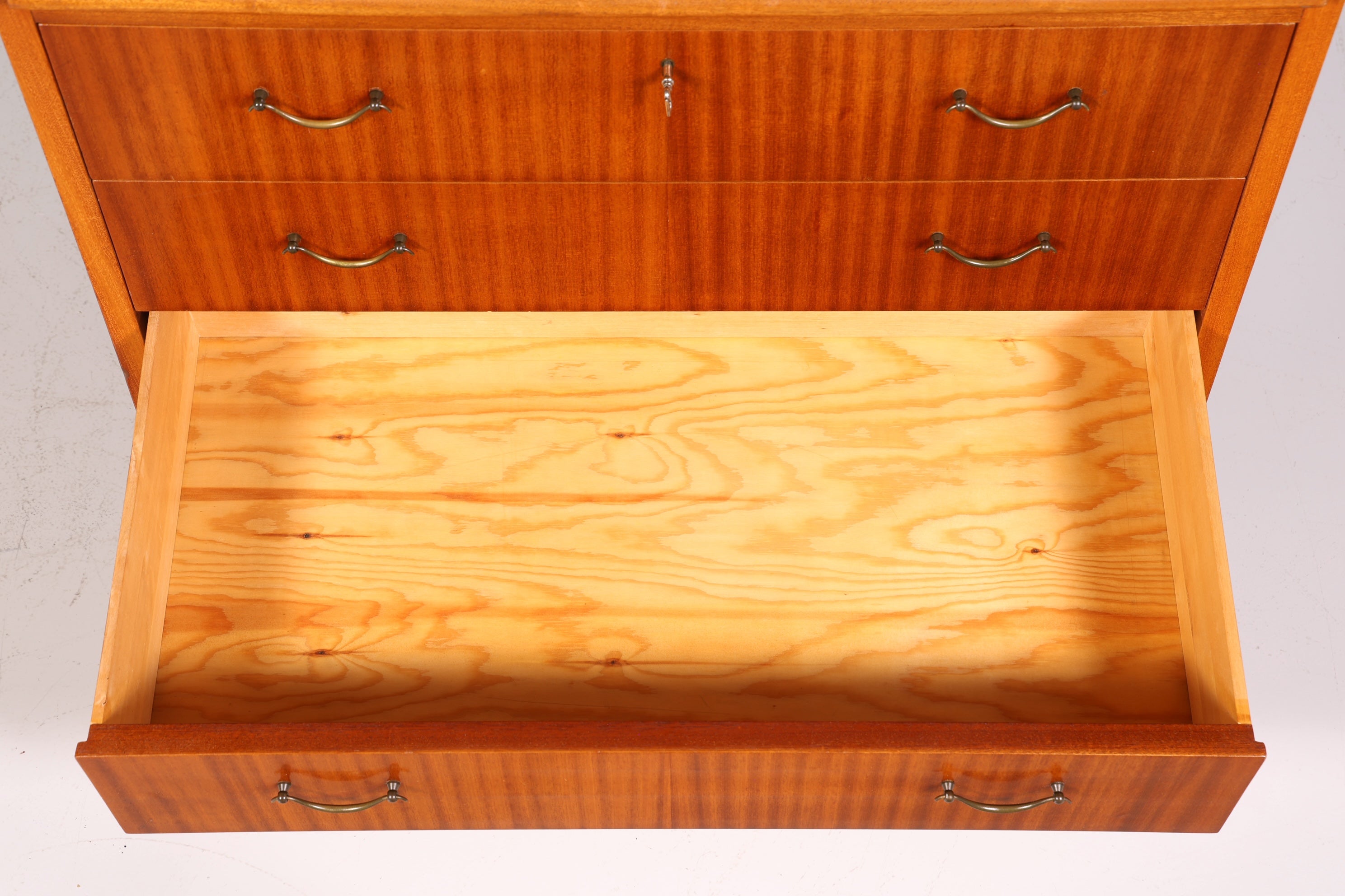 F228 Finish cm Wunderschöner Mid Century Rollladen Sekretär echt Holz Büro Schrank Vintage Schreibkommode