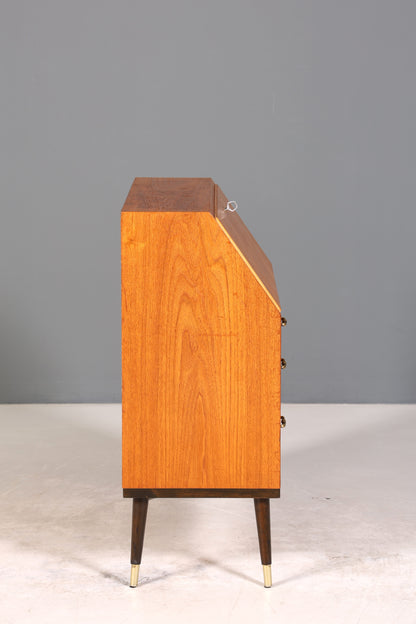 Stilvoller Mid Century Sekretär Vintage Schreibmöbel echt Holz Kommode Office Secretary