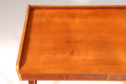 Beautiful mid-century teak wood desk, Danish design office table, 1960s style.
