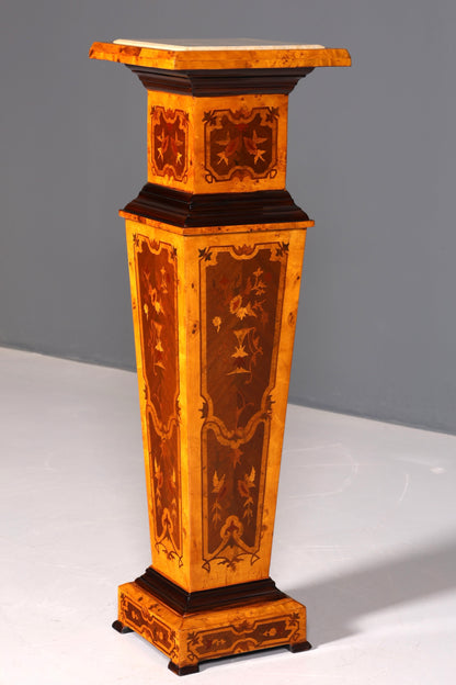 Traumhafte Barock Stil Säule Louis XV Blumensäule Naturstein Marmor Ablage Tisch