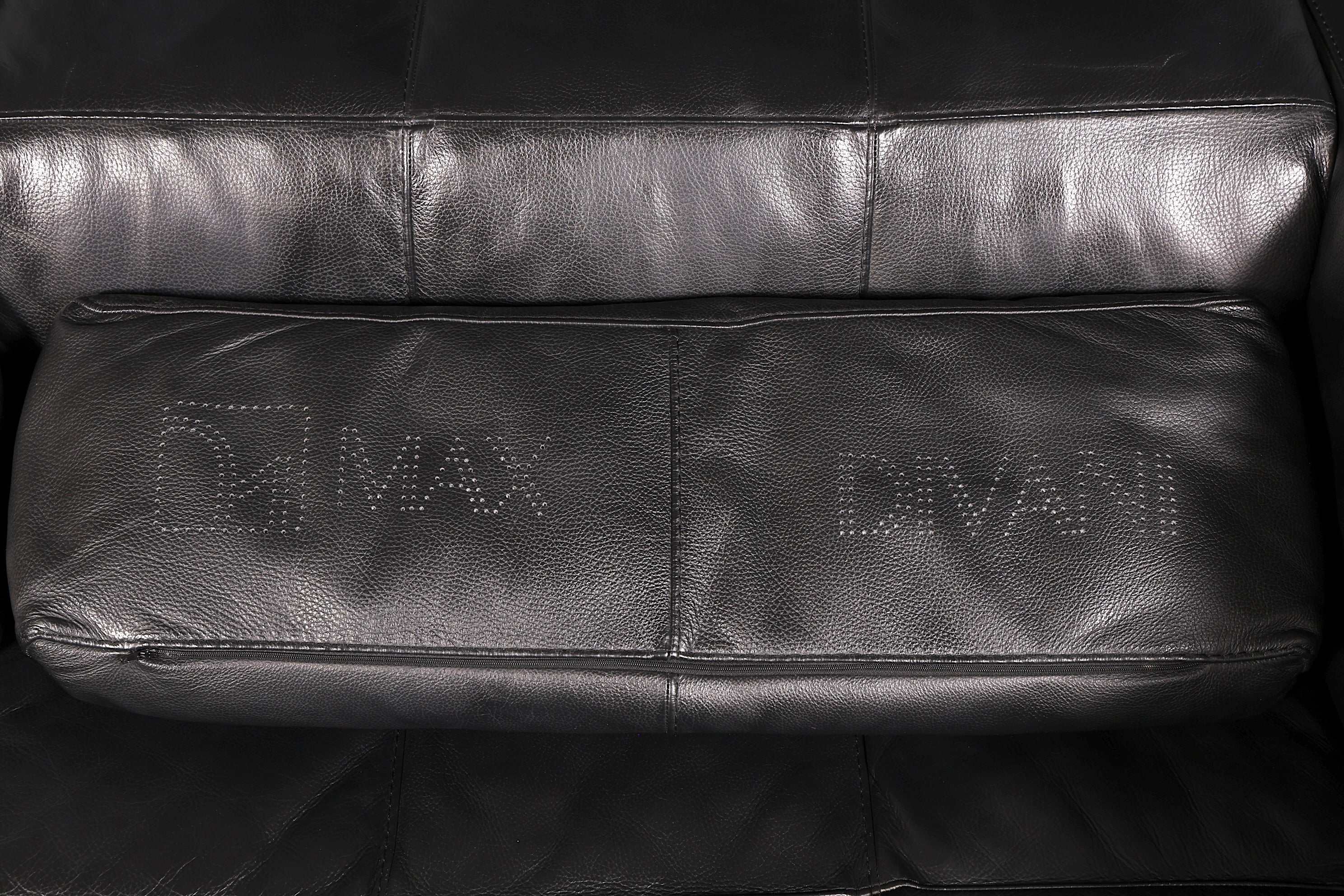 Edles MaxDivani Echtleder Sofa 3-Sitzer Designer Couch Italienisch Ledersofa Schwarz