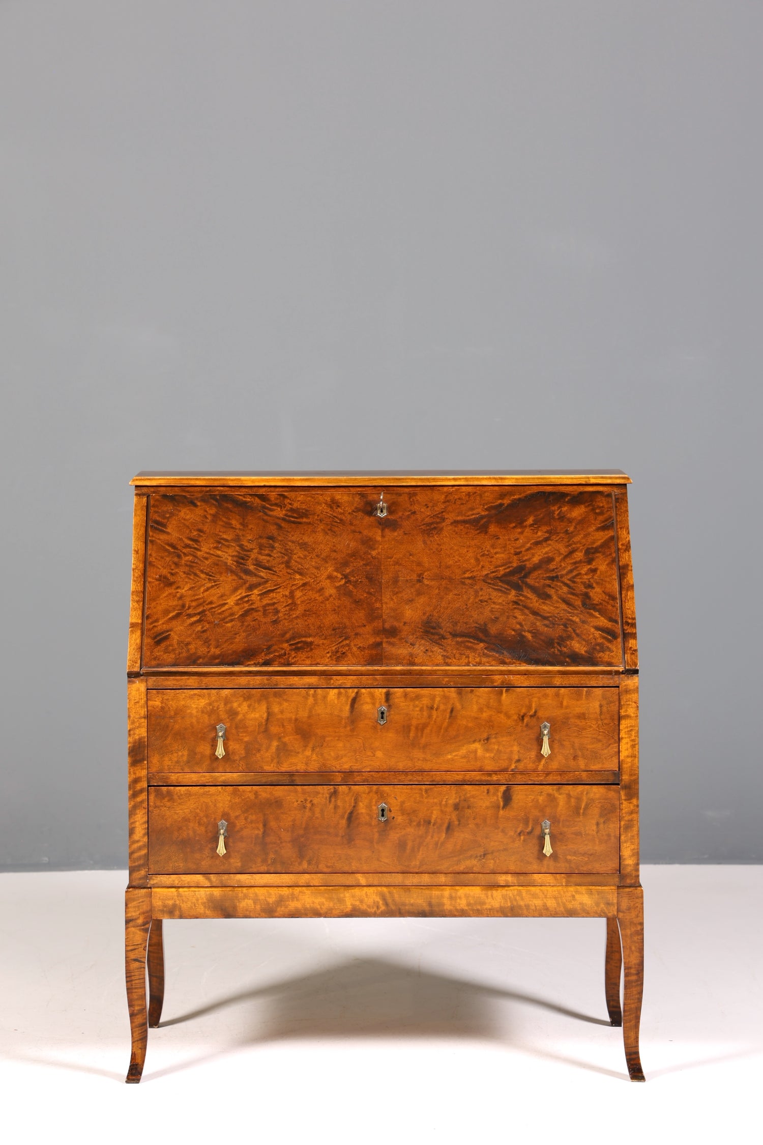 F234 Finish cm Wunderschöner Sekretär im Art Deco Stil Antik um 1930 Büro Kommode Schreibkommode