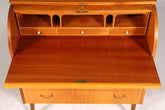Stilvoller Mid Century Rollladen Sekretär echt Holz Büro Schrank Vintage Schreibkommode