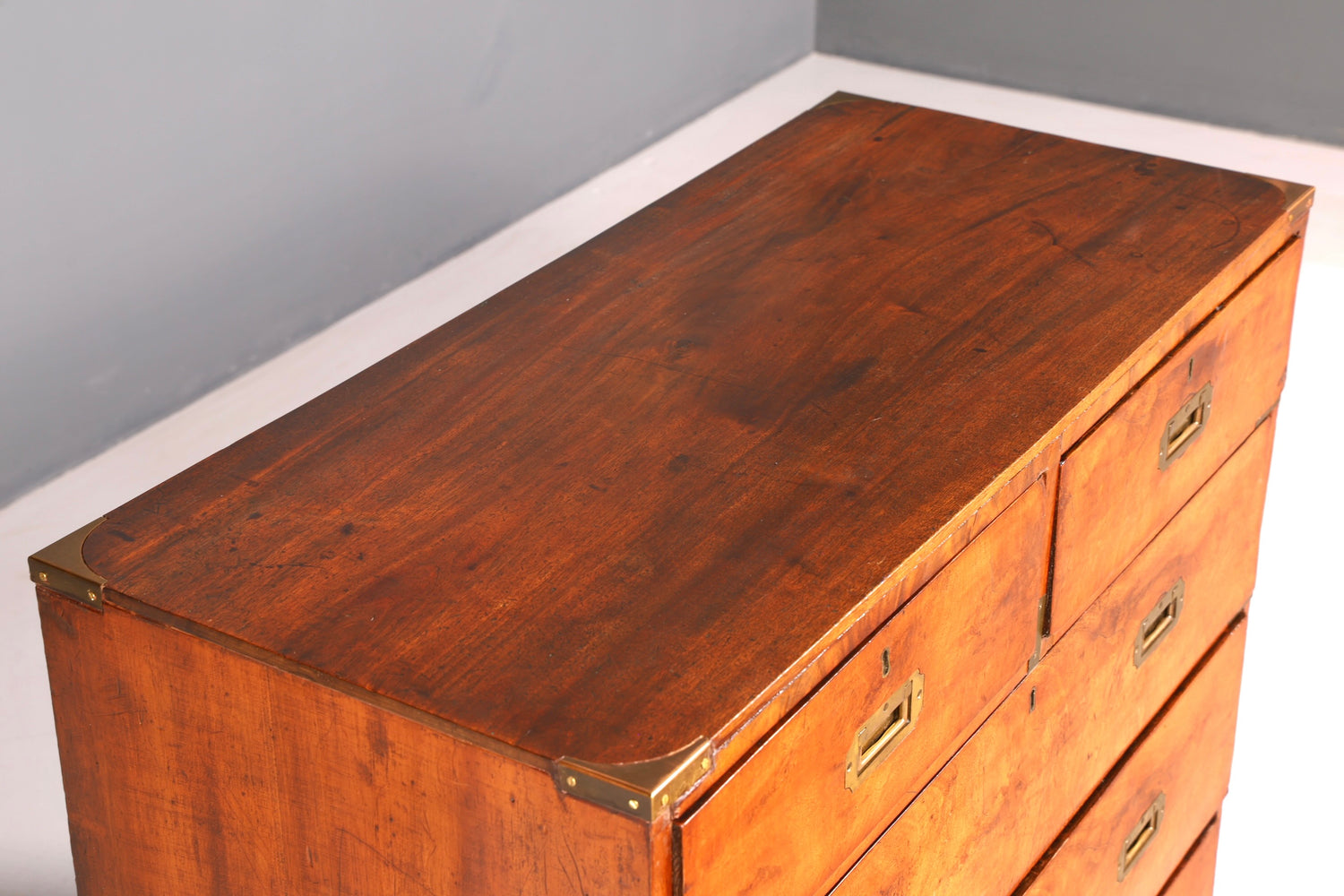 Wunderschöne Maritime Kommode Englisch Military Chest Schrank Schubladenkommode Wäschekommode Antik