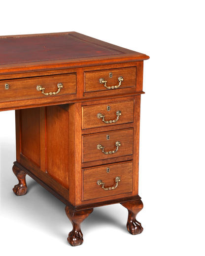 G362 Finish Wunderschöner Englischer Schreibtisch echt Lederauflage Bürotisch Antik Stil Office Desk (Kopie 2)