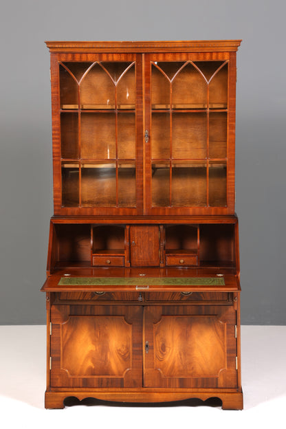 Traumhafter Englischer Sekretär Büro Aufsatzsekretär Antik 60S Vitrinen Schrank UK