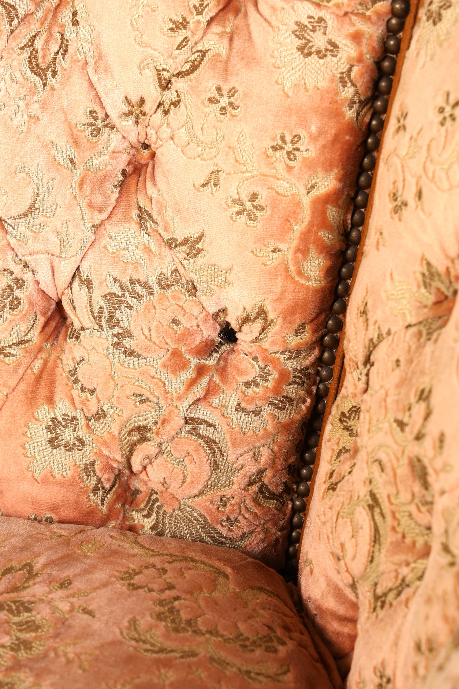Wunderschöner Chippendale Armlehnsessel Barock Stil Sessel Armchair Samt Stoff Rococo Stil Sessel 1 von 2