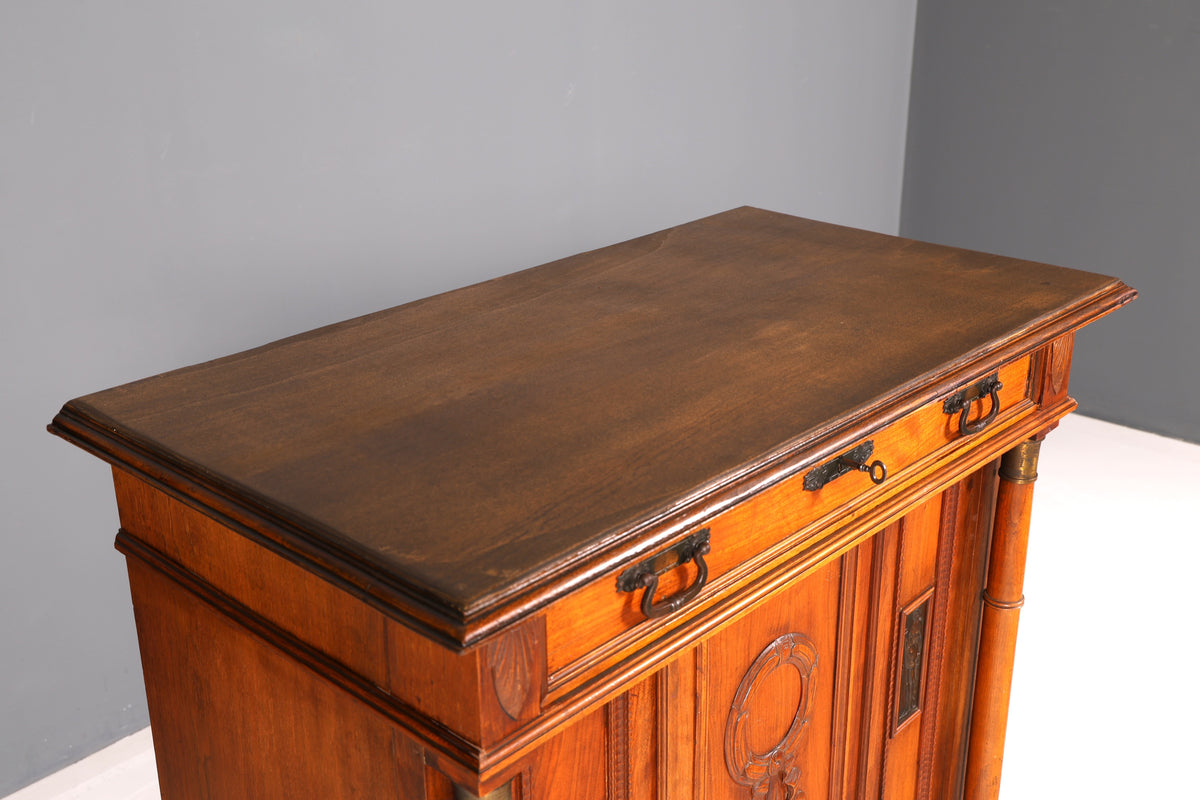 Beautiful Art Nouveau vertiko cabinet, antique cabinet, chest of drawers, circa 1900, solid wood