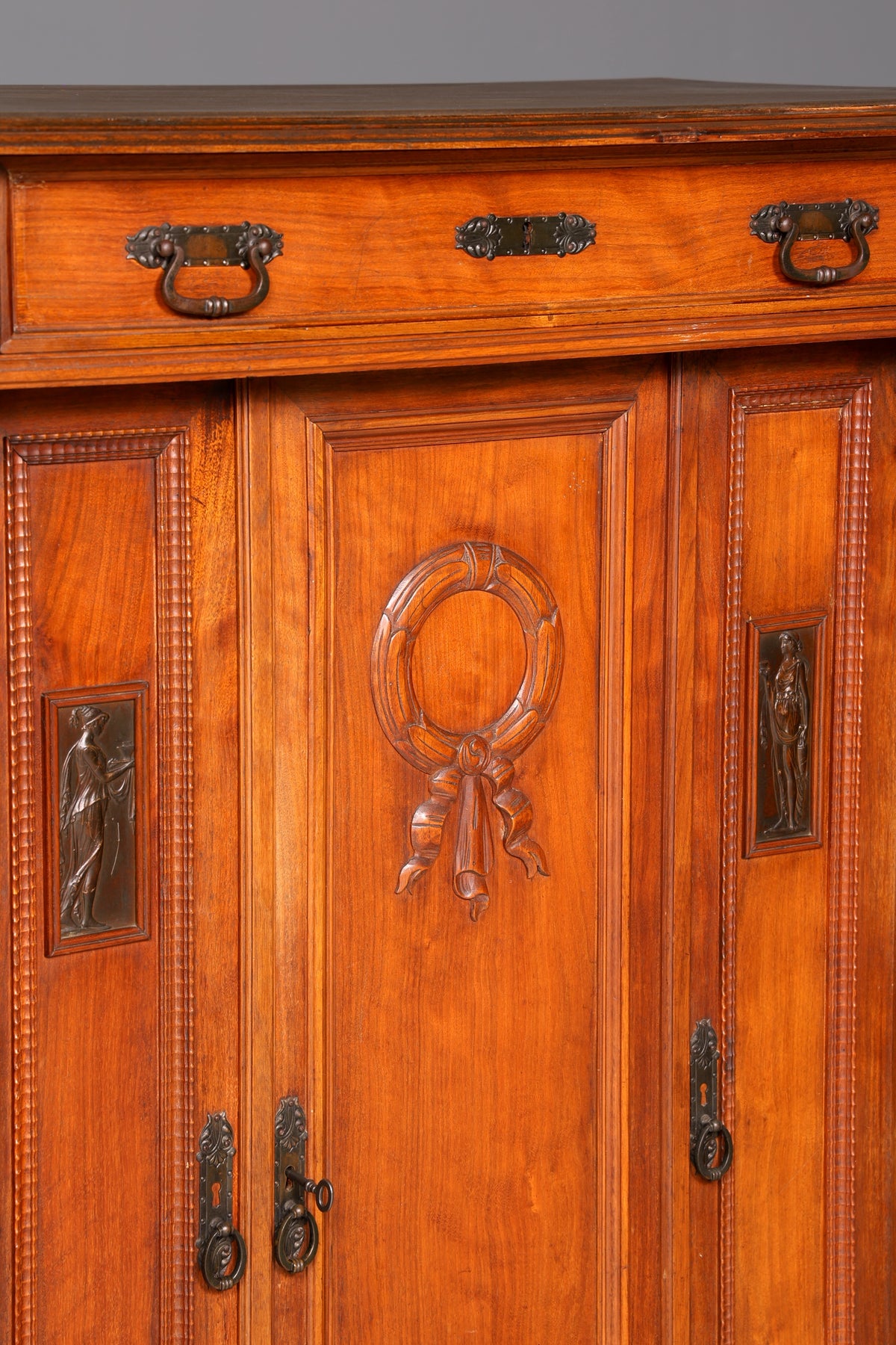 Beautiful Art Nouveau vertiko cabinet, antique cabinet, chest of drawers, circa 1900, solid wood