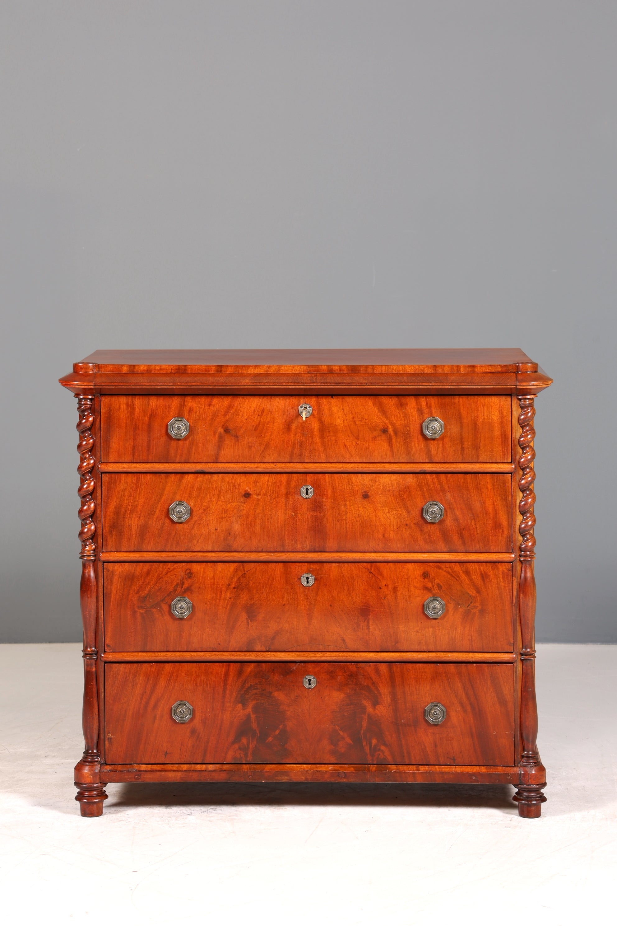 Stilvolle Biedermeier Kommode Louis Philippe Antik Schubladen Kommode Wäschekommode