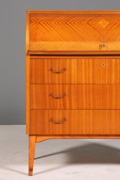 Wunderschöner Mid Century Rollladen Sekretär echt Holz Büro Schrank Vintage Schreibkommode