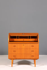 Wunderschöner Mid Century Rollladen Sekretär echt Holz Büro Schrank Vintage Schreibkommode