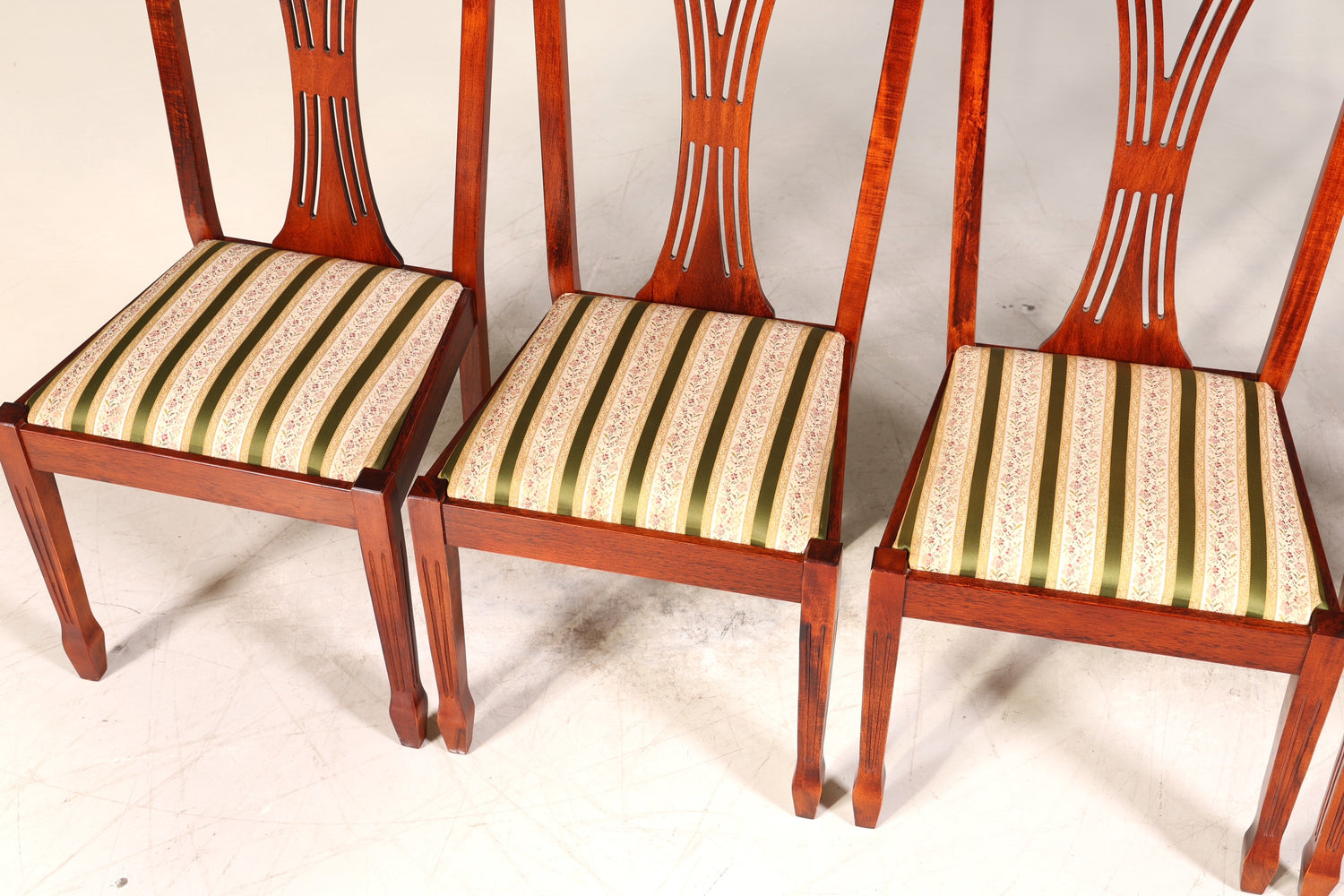 6x Edle Englische Stühle Englisch Dining Chairs Antik 60er Jahre Küchenstühle Stuhlset