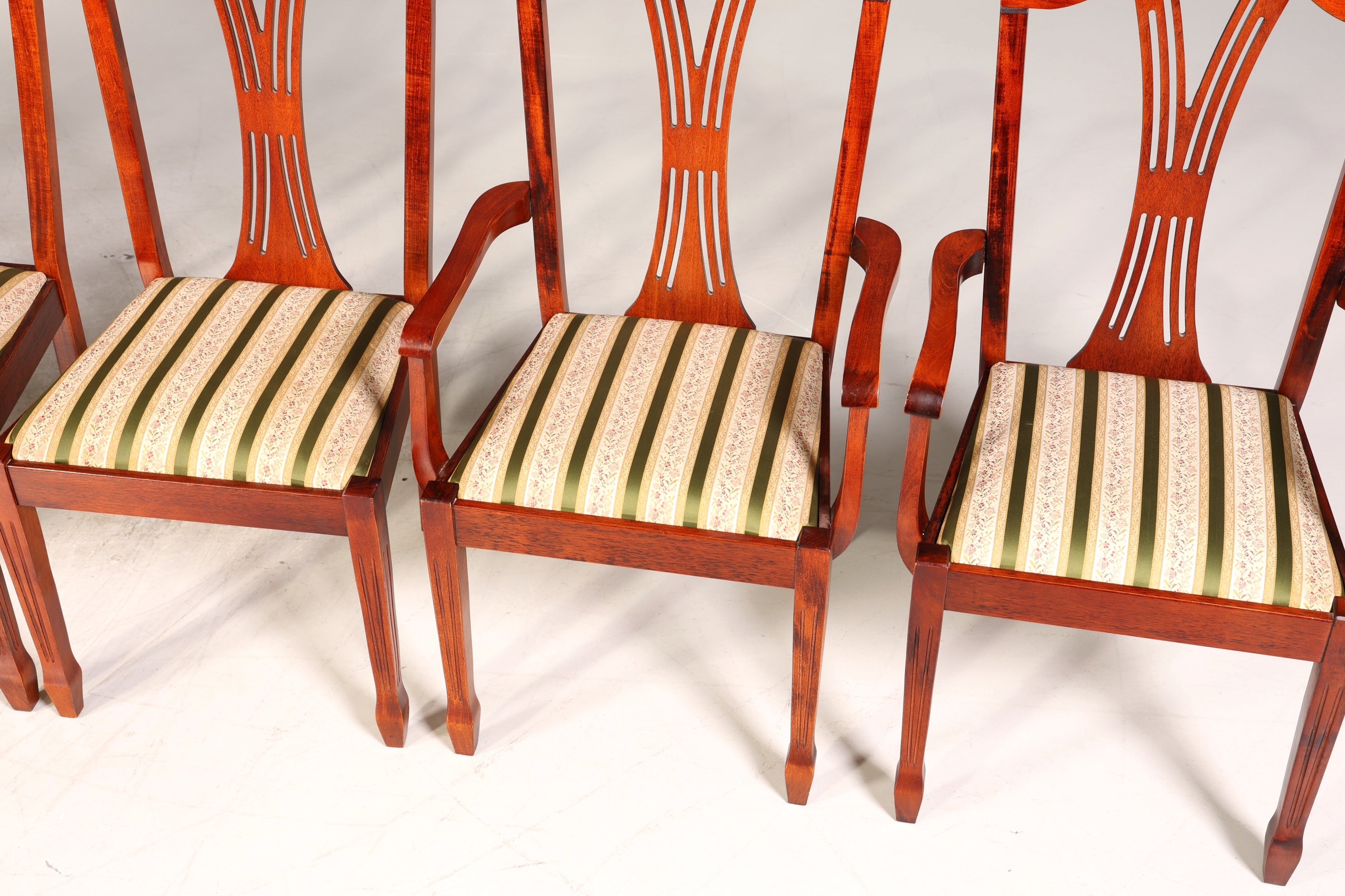 6x Edle Englische Stühle Englisch Dining Chairs Antik 60er Jahre Küchenstühle Stuhlset