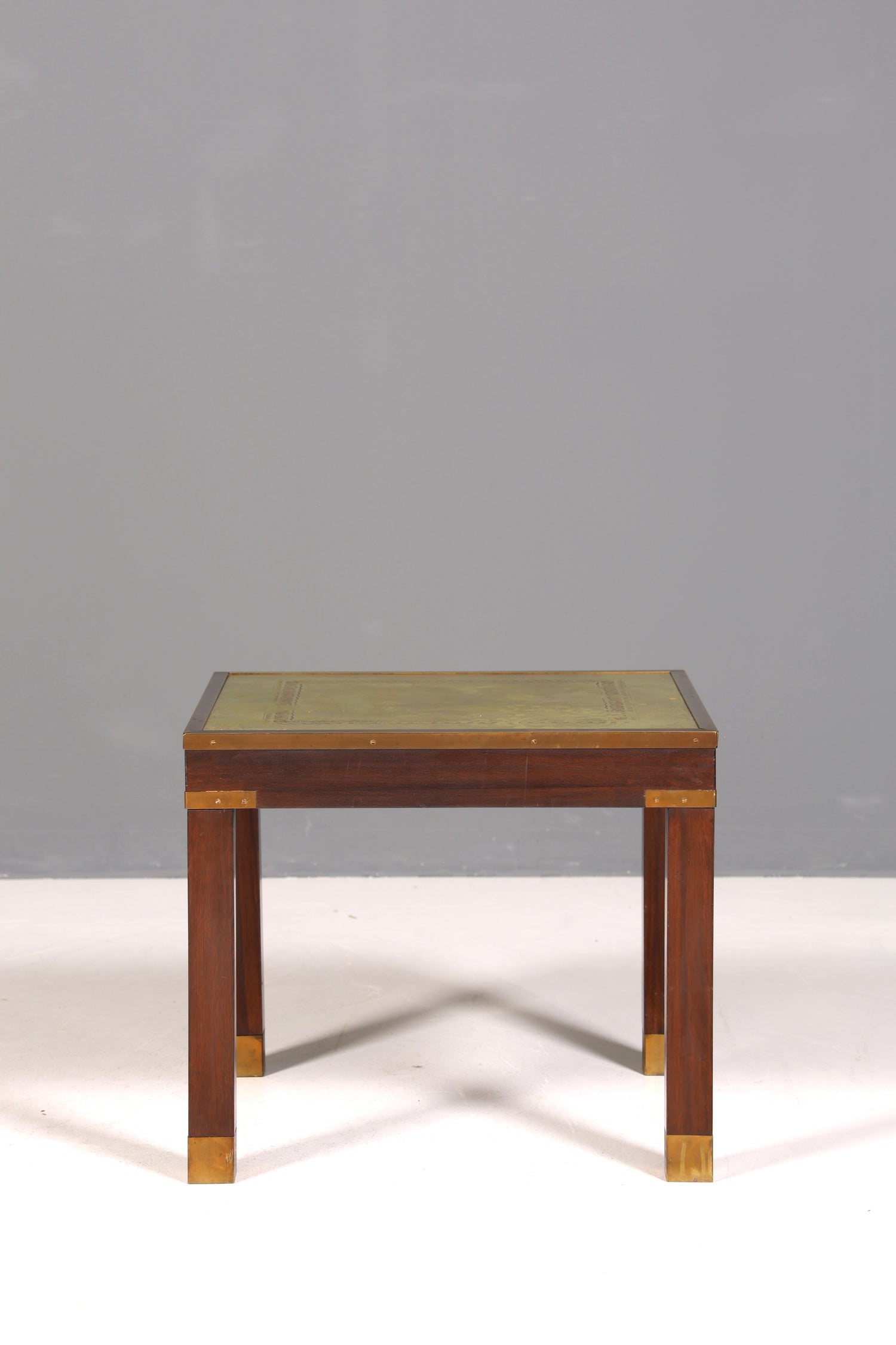 Traumhafter Englischer Tisch Couchtisch Englisch Maritim Antik Stil Mahagoni Ablagetisch echt Lederauflage Beistelltisch