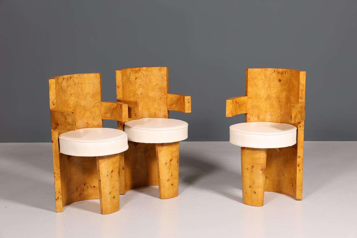 Aussergewöhnlicher Art Deco Design Stuhl Biedermeier Stil Sekretär Stuhl Birke Esszimmer Stuhl