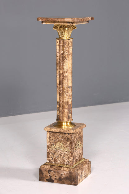 Traumhafte Barock Stil Säule Marmor Louis XV Blumensäule Naturstein Sockel Ablage