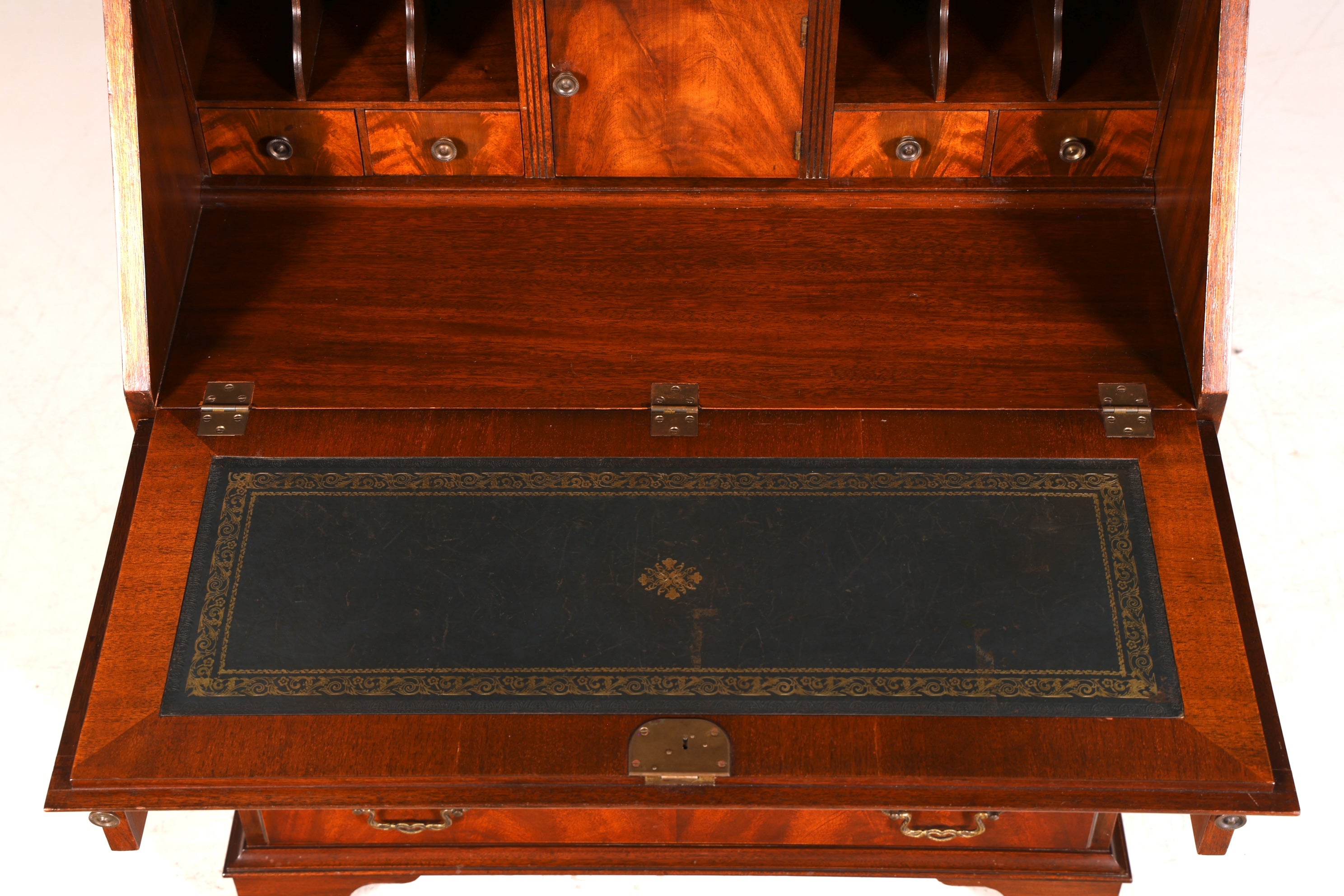 G394 Finish cm Wunderschöner Englischer Sekretär Büro Aufsatzsekretär Antik 60S Vitrinen Schrank UK (Kopie)