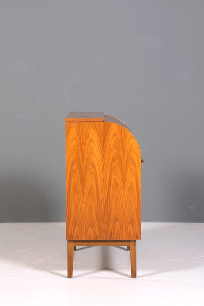 Wunderschöner Mid Century Rollladen Sekretär Danish Design echt Holz Schreibkommode 60er Jahre
