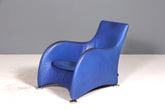 Edler Loge Sessel mit Hocker Designer Lounge Sessel Designed by Gerard Van den Berg für Montis echt Leder Sessel Relax Armlehnsessel 90s