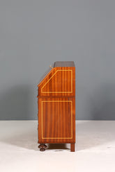 Wunderschöner Englischer Sekretär Schreibkommode echt Holz Schreibtisch Intarsien Kommode