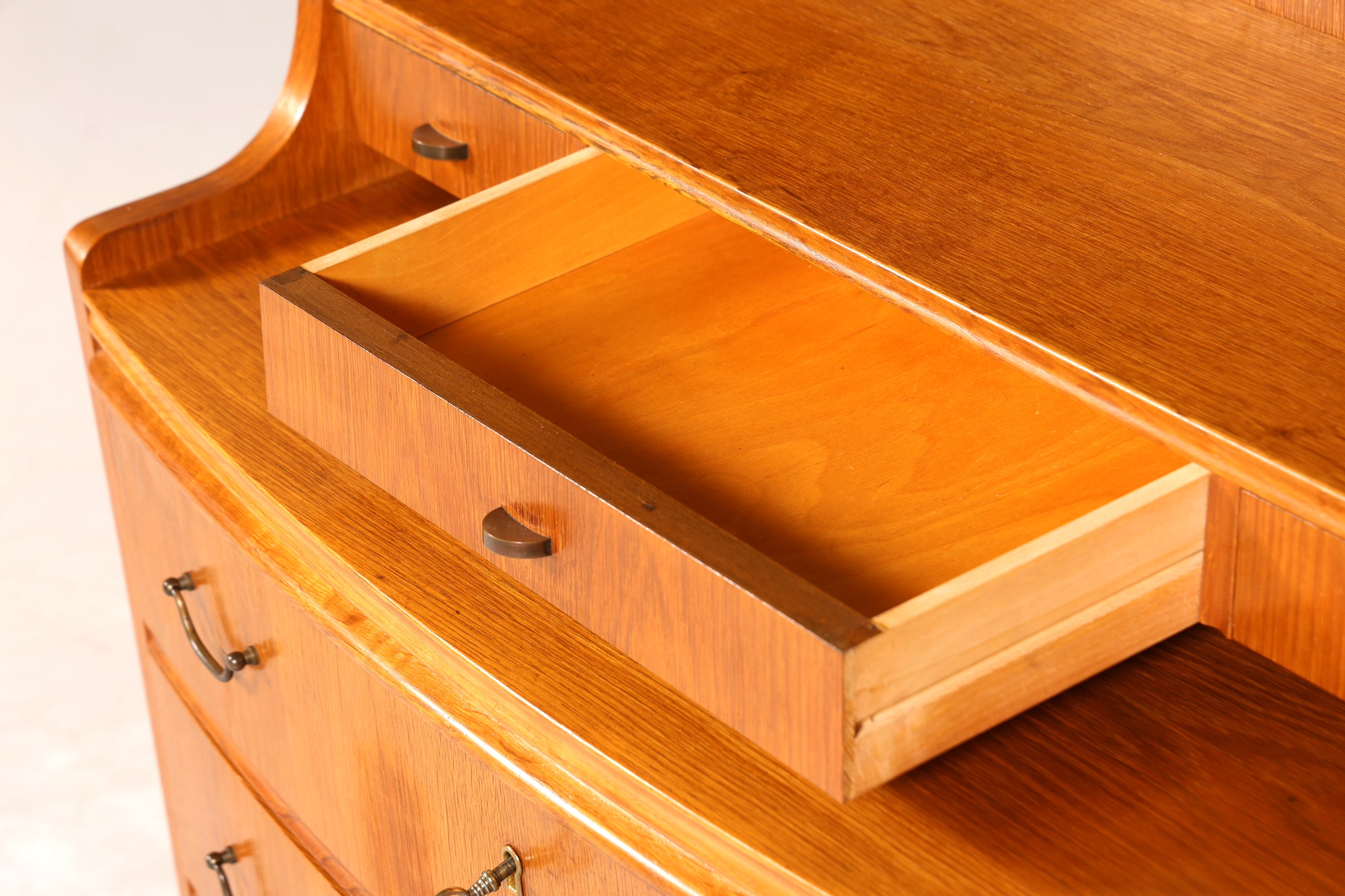 Traumhafter Mid Century Sekretär Büro Kommode echt Holz Schreibkommode Schrank