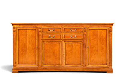 Hauptstadt Möblerei Selva Sideboard Villa Borghese aus massivem Holz im antiken italienischen Stil mit vier Schubladen