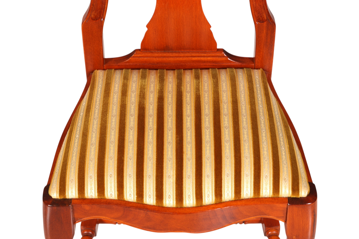 4x Wunderschöne Chippendale Stühle Barock Stil Stuhlset Polsterstuhl Set Englisch Küchenstühle Esszimmer Stühle