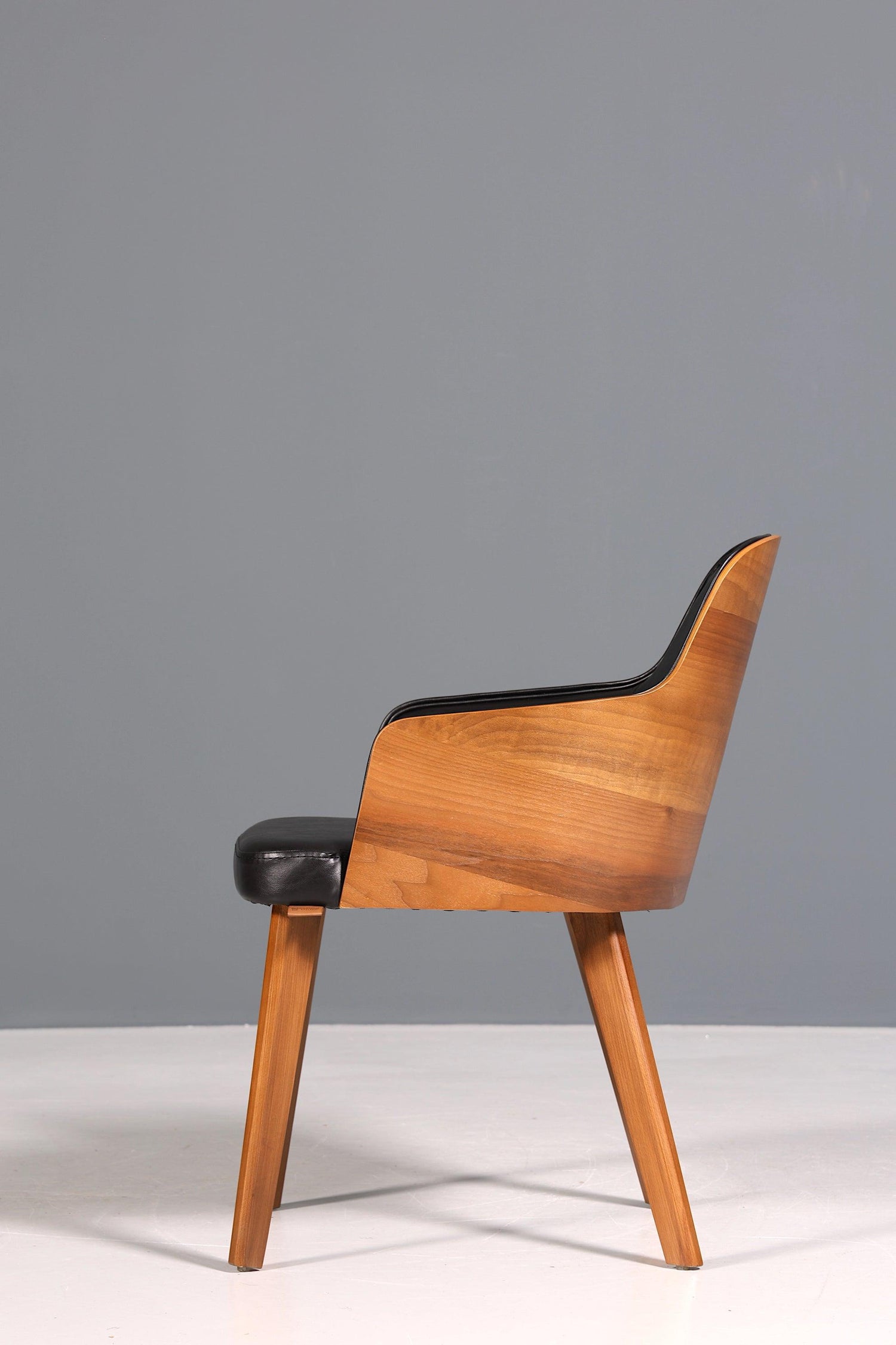 Edler Armlehnstuhl &quot;Paolo- Black&quot; Nussbaum Esszimmerstuhl Küchenstuhl schwarzer Sekretär Stuhl