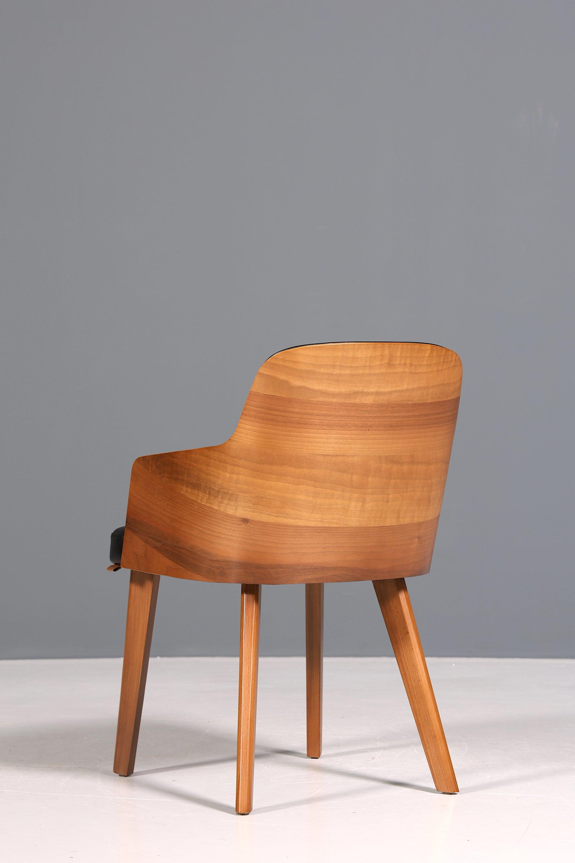 Edler Armlehnstuhl &quot;Paolo- Black&quot; Nussbaum Esszimmerstuhl Küchenstuhl schwarzer Sekretär Stuhl