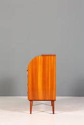 Stilvoller Mid Century Rollladen Sekretär echt Holz Büro Schrank Vintage Schreibkommode