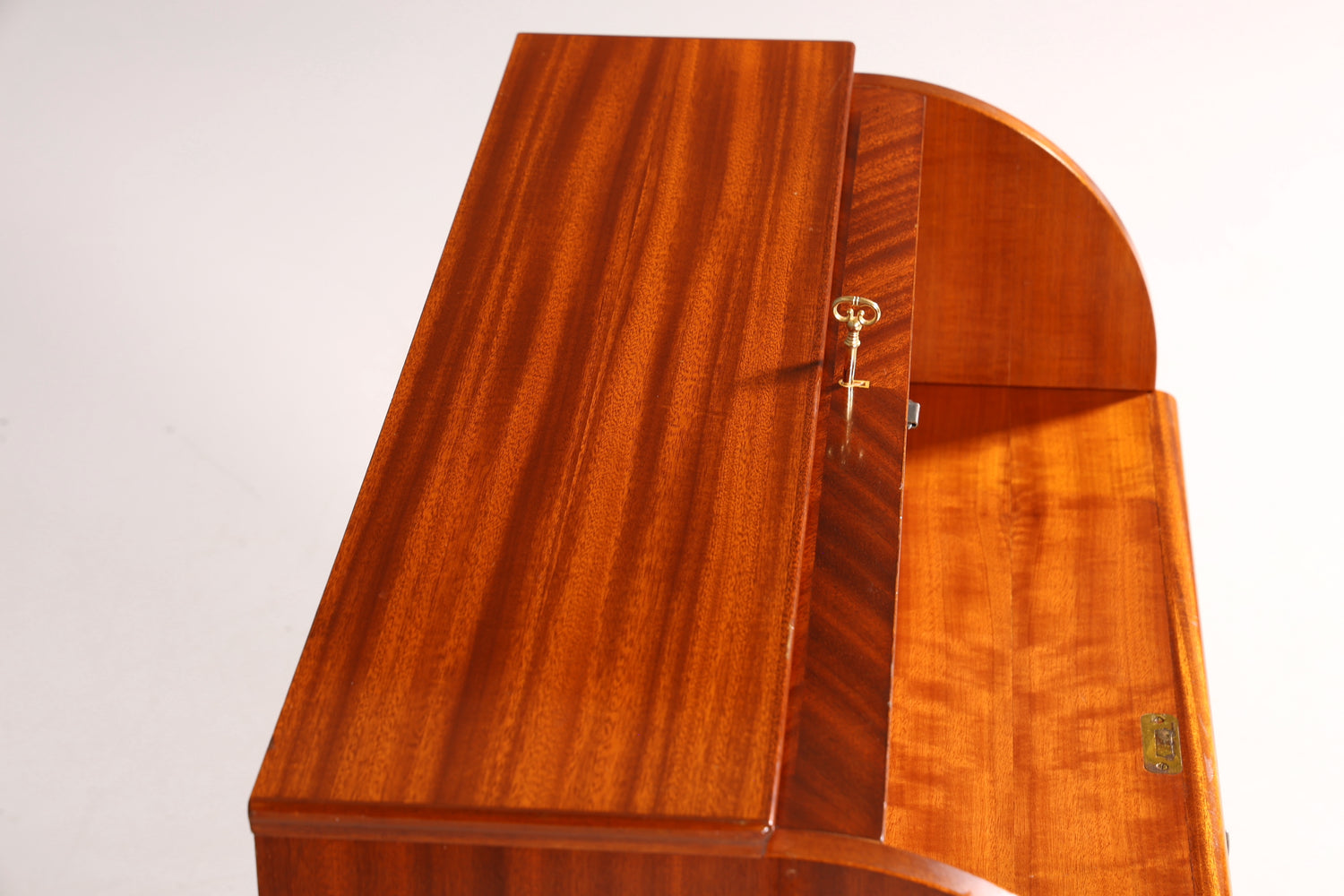 Stilvoller Mid Century Rollladen Sekretär echt Holz Büro Schrank Vintage Schreibkommode