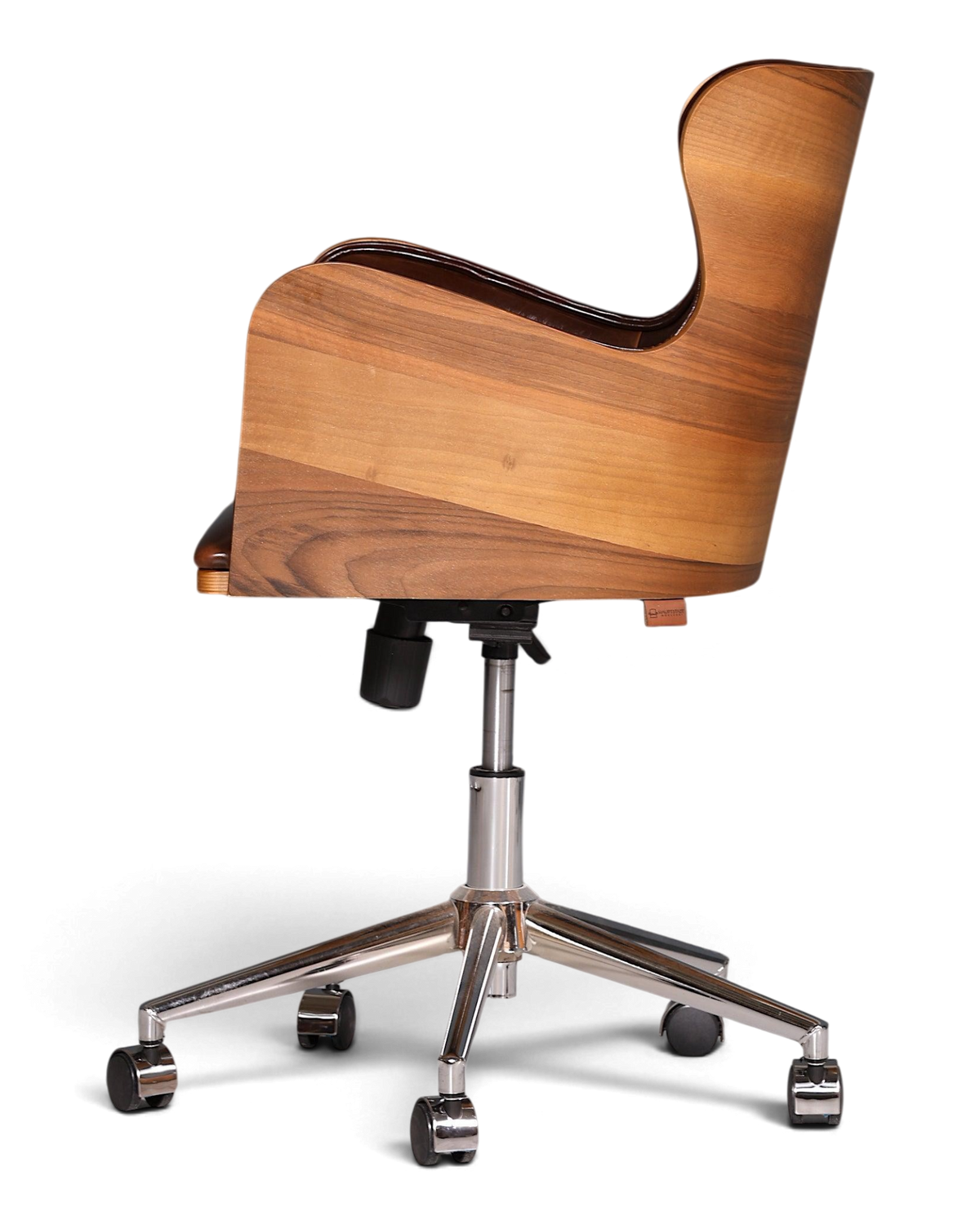 Chesterfield Büro Armlehnstuhl "Leon-Office" Nussbaum braun