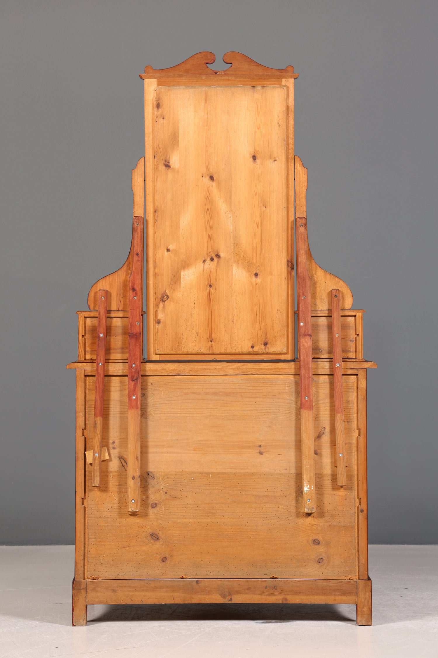 Wunderschöne Englische Kommode mit Spiegelaufsatz Barock Stil Frisierkommode Holz Schrank Flurschrank