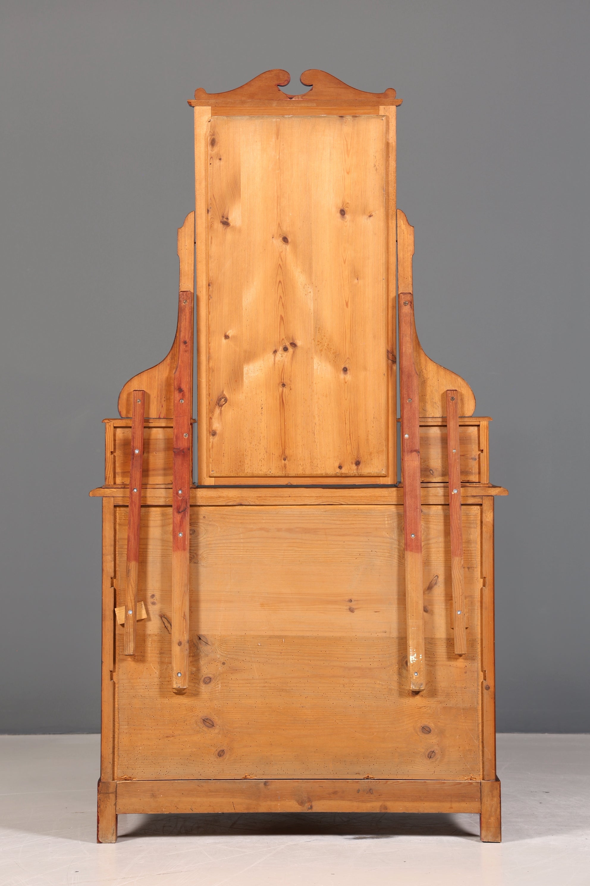 Wunderschöne Englische Kommode mit Spiegelaufsatz Barock Stil Frisierkommode Holz Schrank Flurschrank