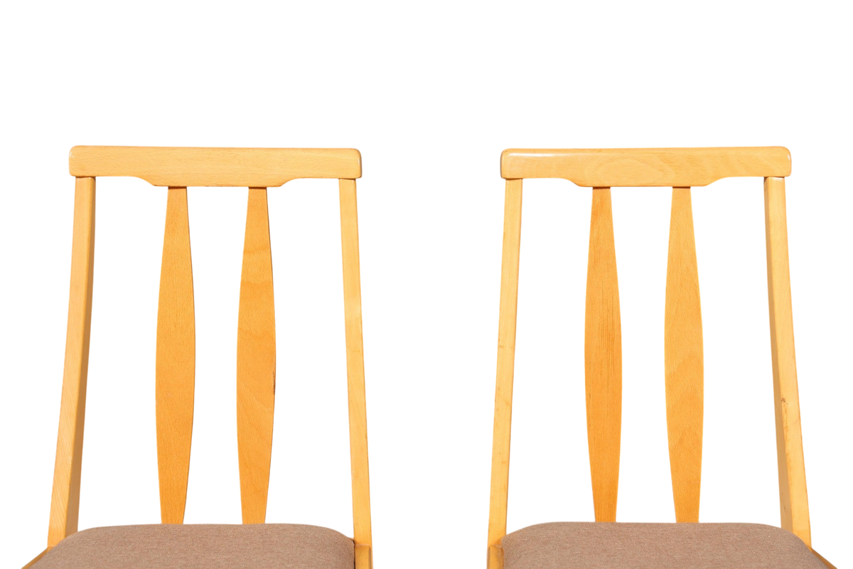 2x Schlichte Mid Century Stühle Retro Stuhlset Danish Design Küchenstühle Esszimmer Stühle