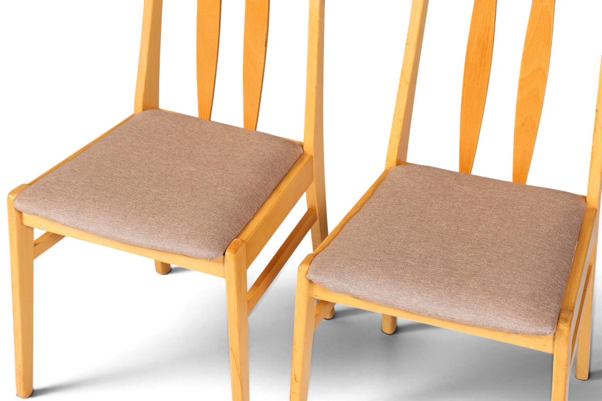 2x Schlichte Mid Century Stühle Retro Stuhlset Danish Design Küchenstühle Esszimmer Stühle