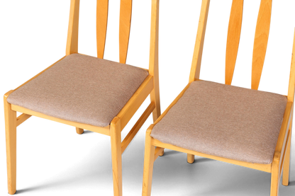 2x Schlichte Mid Century Stühle Retro Stuhlset Danish Design Küchenstühle Esszimmer Stühle