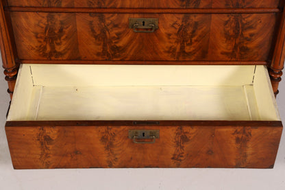 Stilvoller Gründerzeit Sekretär Vertiko Highboard Louis Philippe Kommode Schrank um 1880