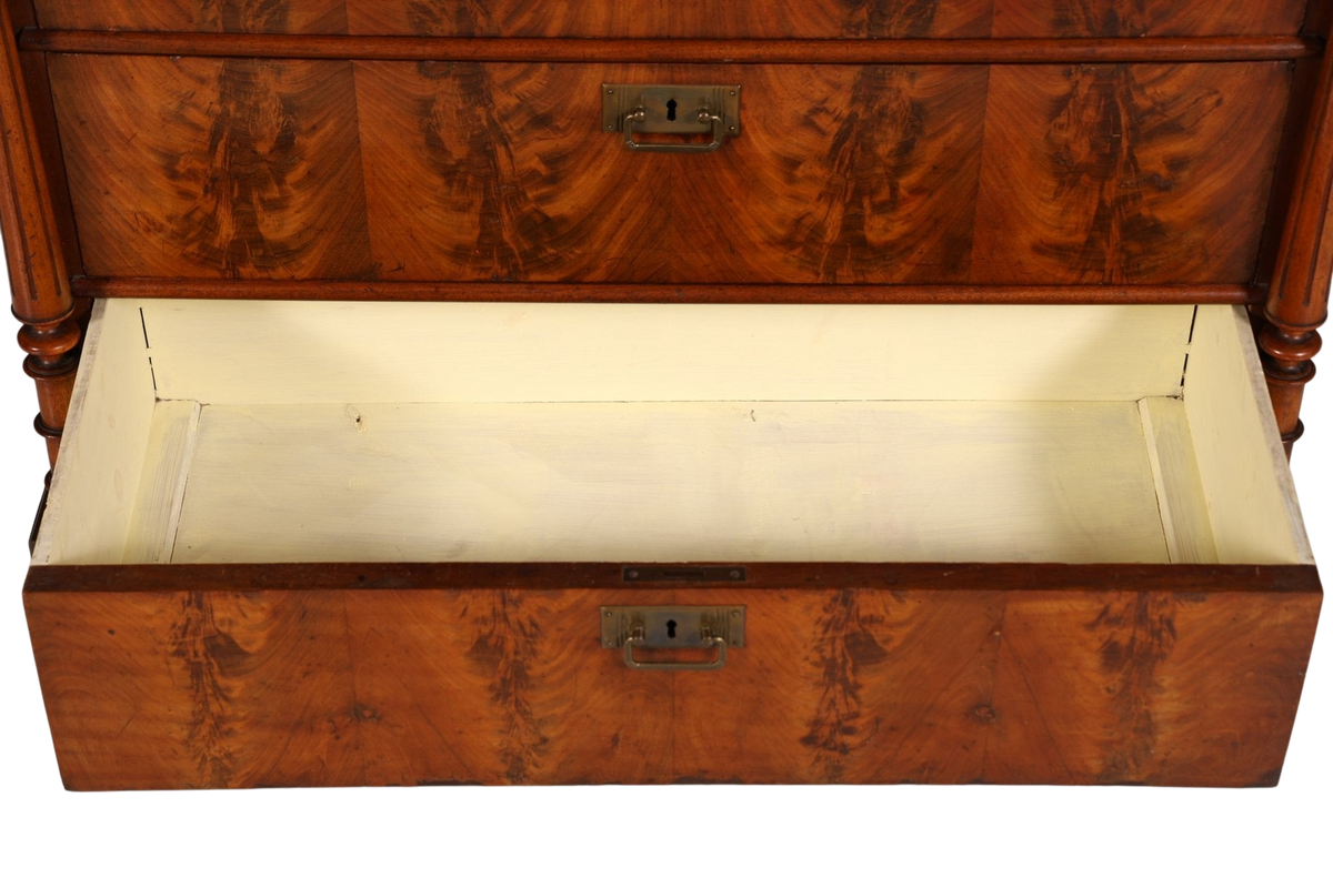 Stilvoller Gründerzeit Sekretär Vertiko Highboard Louis Philippe Kommode Schrank um 1880