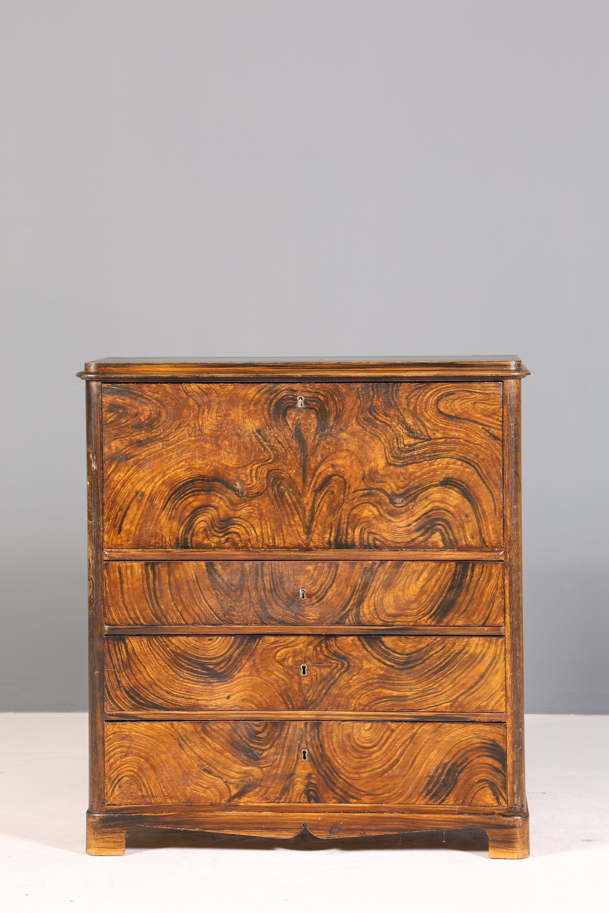 Stilvoller Biedermeier Sekretär Vertiko Antik Kommode Louis Philippe Schreibkommode