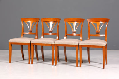 4x Edle Englische Stühle Englisch Dining Chairs Antik 60er Jahre Eibe Küchenstühle Stuhlset