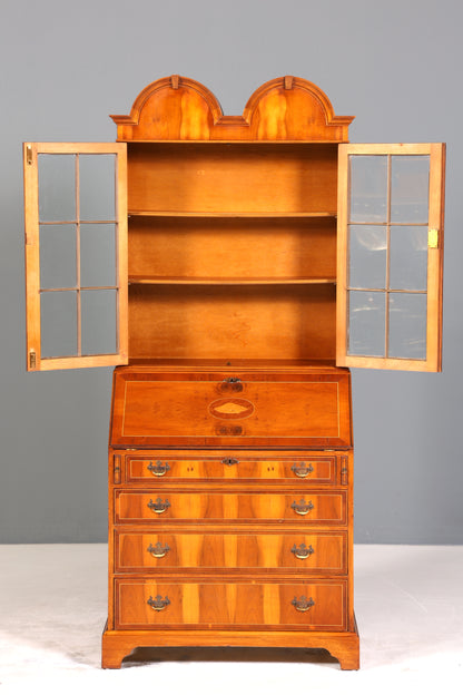 Stilvoller Englischer Sekretär Büro Aufsatzsekretär Eibe Antik Stil Vitrinen Schrank UK