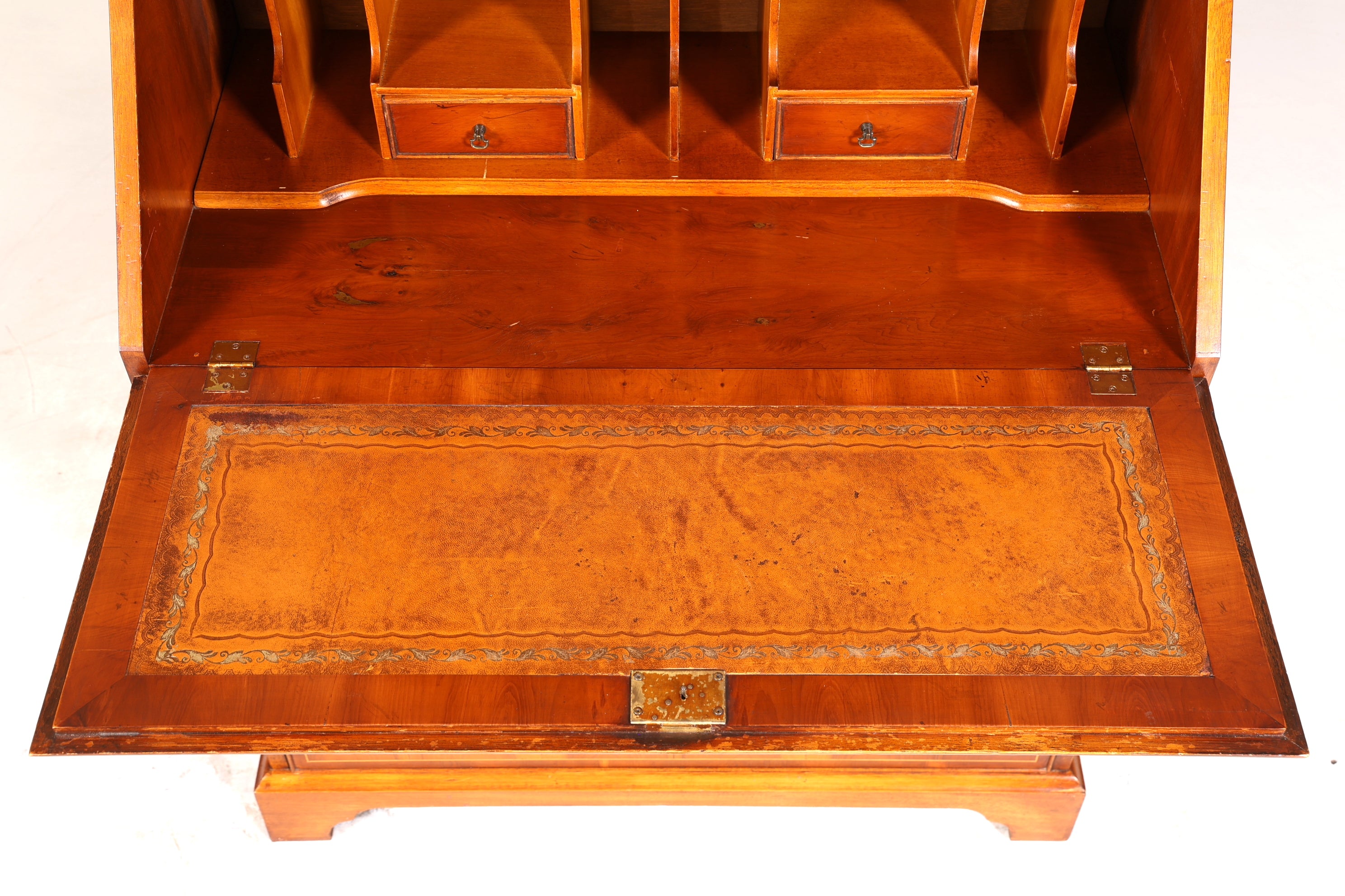 Stilvoller Englischer Sekretär Büro Aufsatzsekretär Eibe Antik Stil Vitrinen Schrank UK