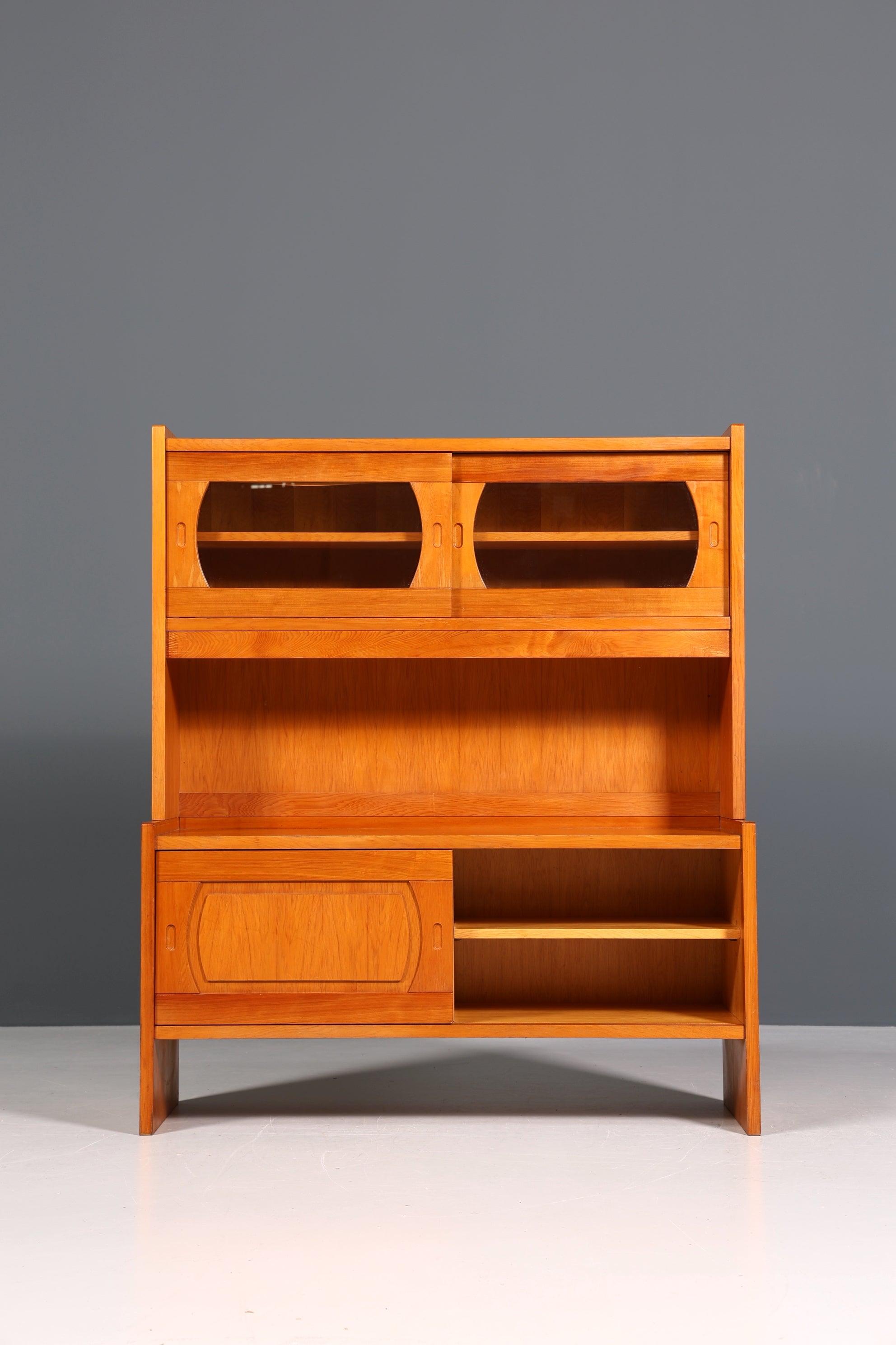 Wunderschönes Mid Century Schrank Vintage Highboard Küchenschrank Regal Retro Vitrine 60er Jahre Kommode