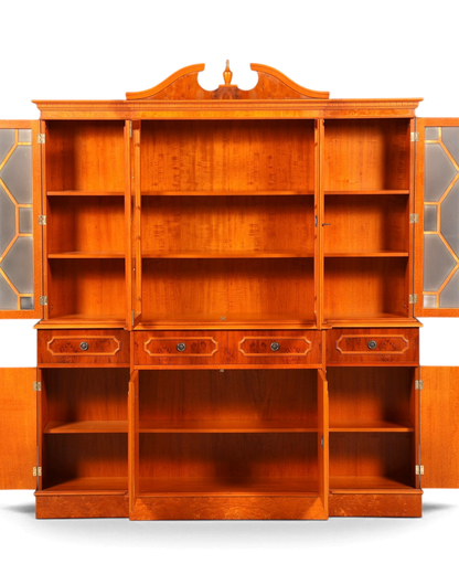 Hauptstadt Möblerei englische Vitrine aus Holz mit Glasfronten, verstellbaren Regalböden und klassischem Design